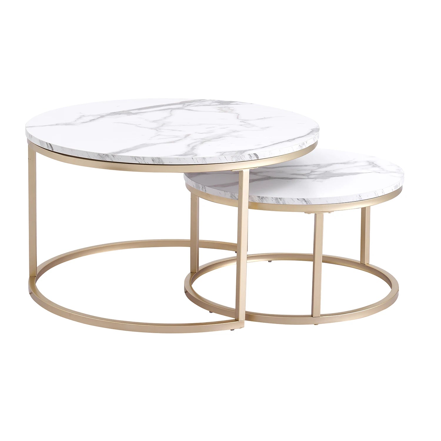 Table basse moderne Texture marbre pour salon