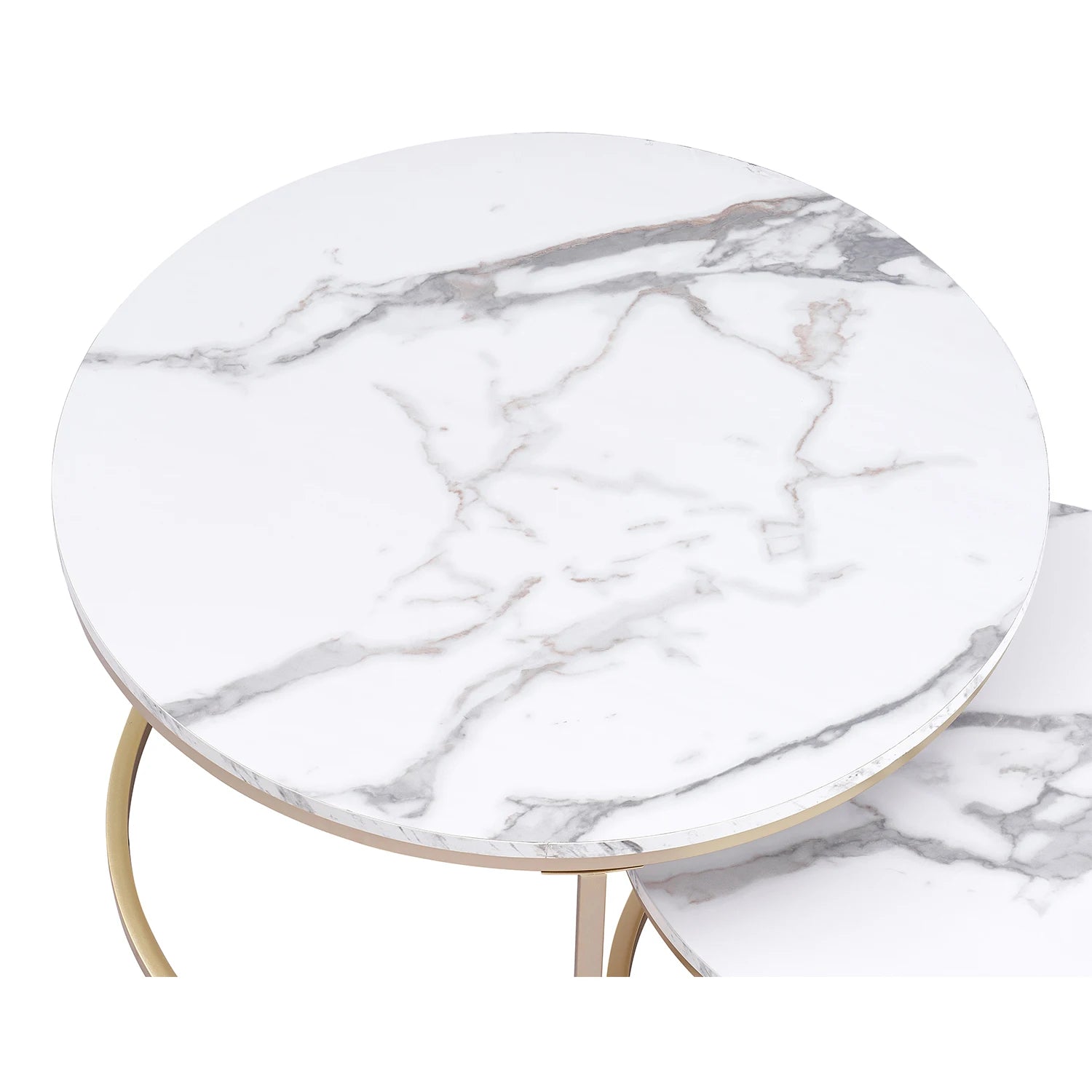 Table basse moderne Texture marbre pour salon