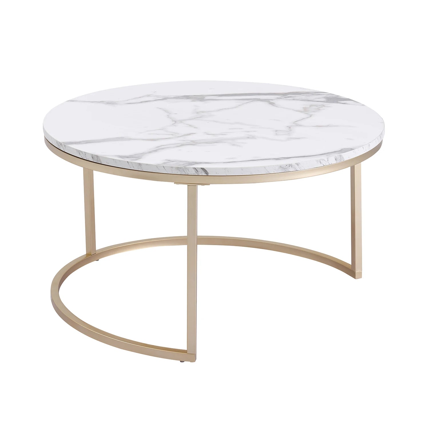 Table basse moderne Texture marbre pour salon