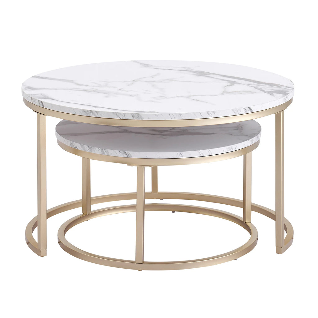 Table basse moderne Texture marbre pour salon