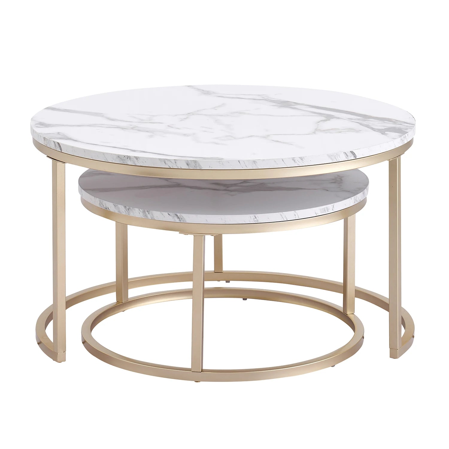 Table basse moderne Texture marbre pour salon