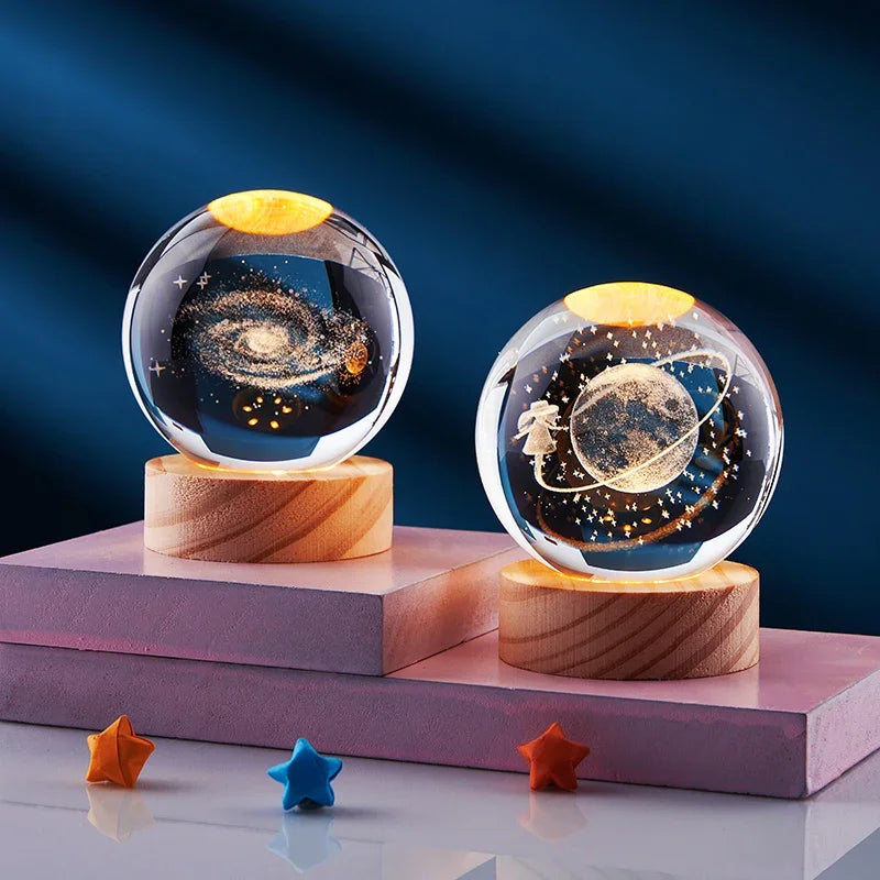 Boule De Cristal galaxie lumineuse 3D créative