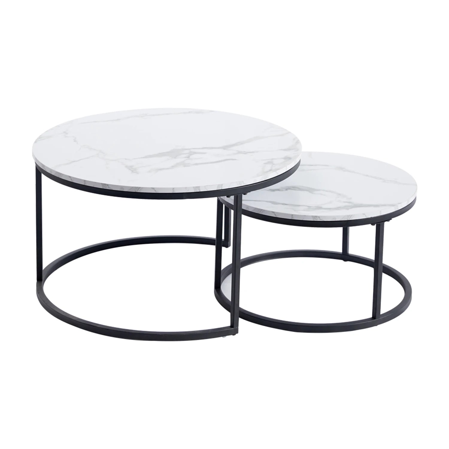 Table basse moderne Texture marbre pour salon