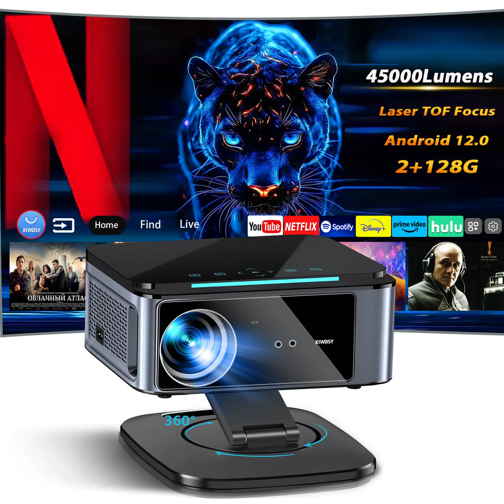 XIWBSY 45000 Lumens TOF Focus projecteur 4K