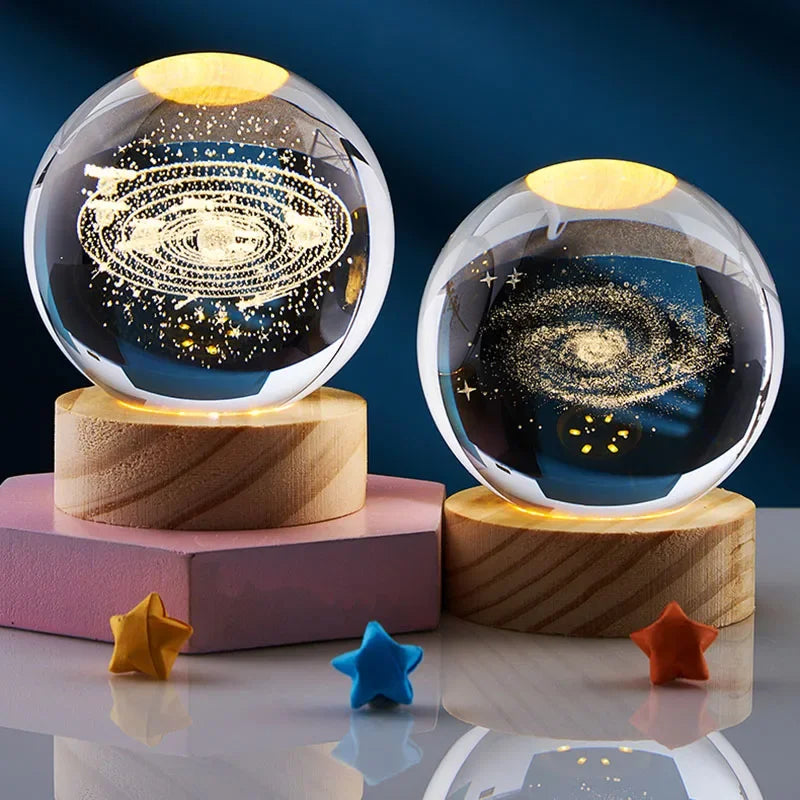 Boule De Cristal galaxie lumineuse 3D créative