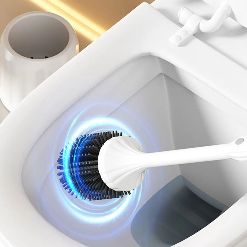 Nettoyeur de toilettes électrique avec longue poignée antidérapante