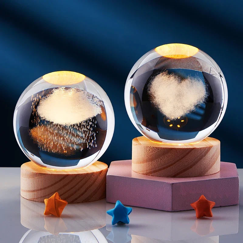 Boule De Cristal galaxie lumineuse 3D créative
