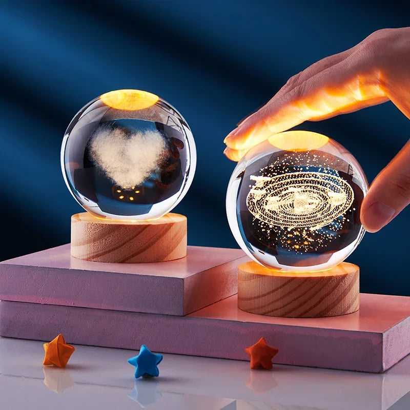 Boule De Cristal galaxie lumineuse 3D créative