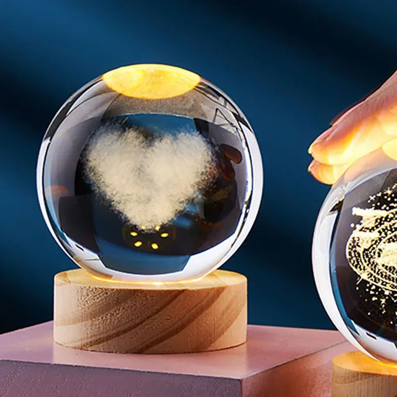 Boule De Cristal galaxie lumineuse 3D créative