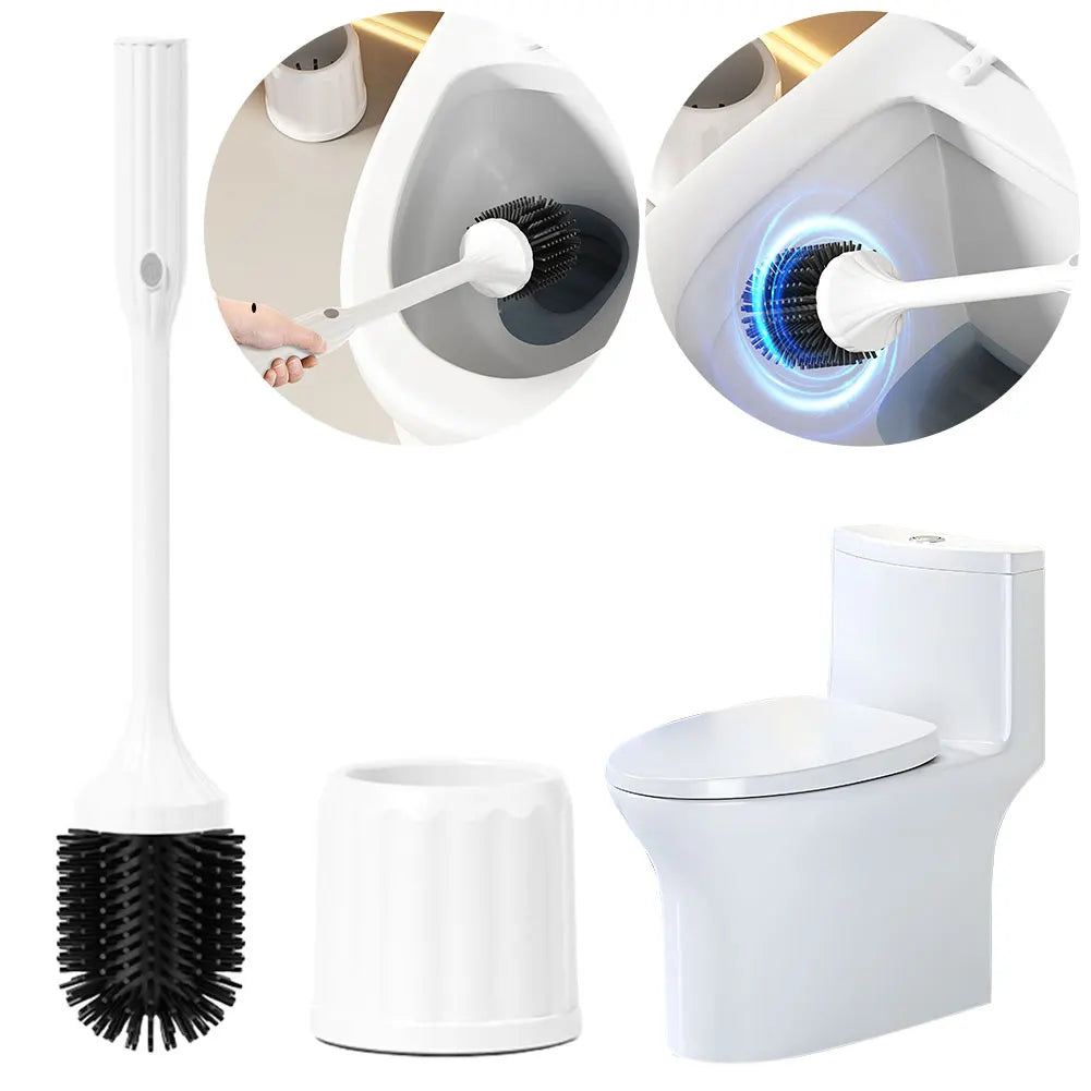 Nettoyeur de toilettes électrique avec longue poignée antidérapante