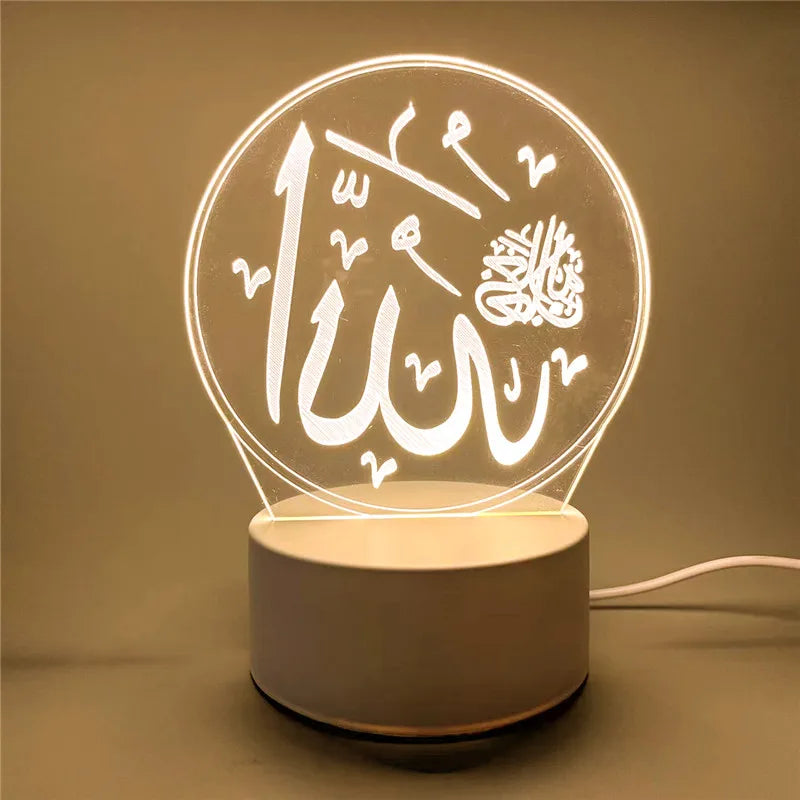 Veilleuse LED 3D à commande USB, ornement de Table orientale pour la maison