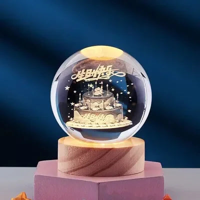 Boule De Cristal galaxie lumineuse 3D créative